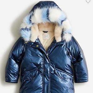NWT JCrew Kids XL Metallic Delores Coat
